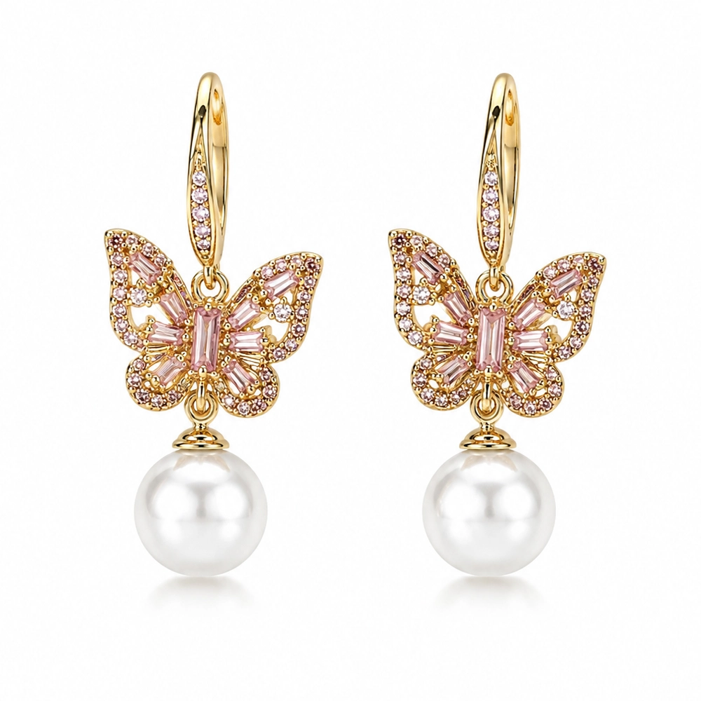 Romantic Butterfly Charm Earrings