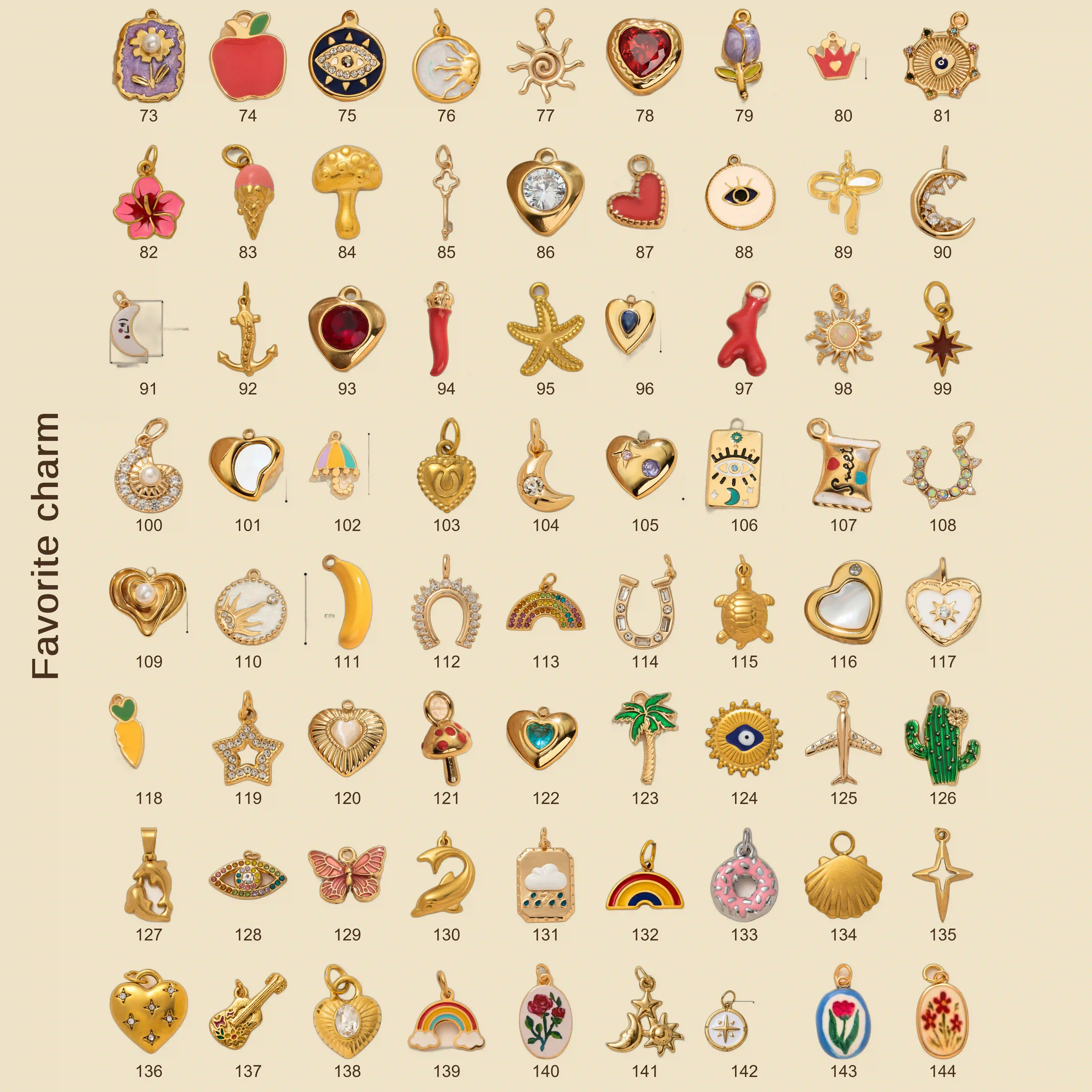 Gold Individual Separate Charms, Add a Charm, For Custom Charm Necklace or Bracelet, Custom Jewelry, Pick Your Charms, Personalized Gift thumbnail